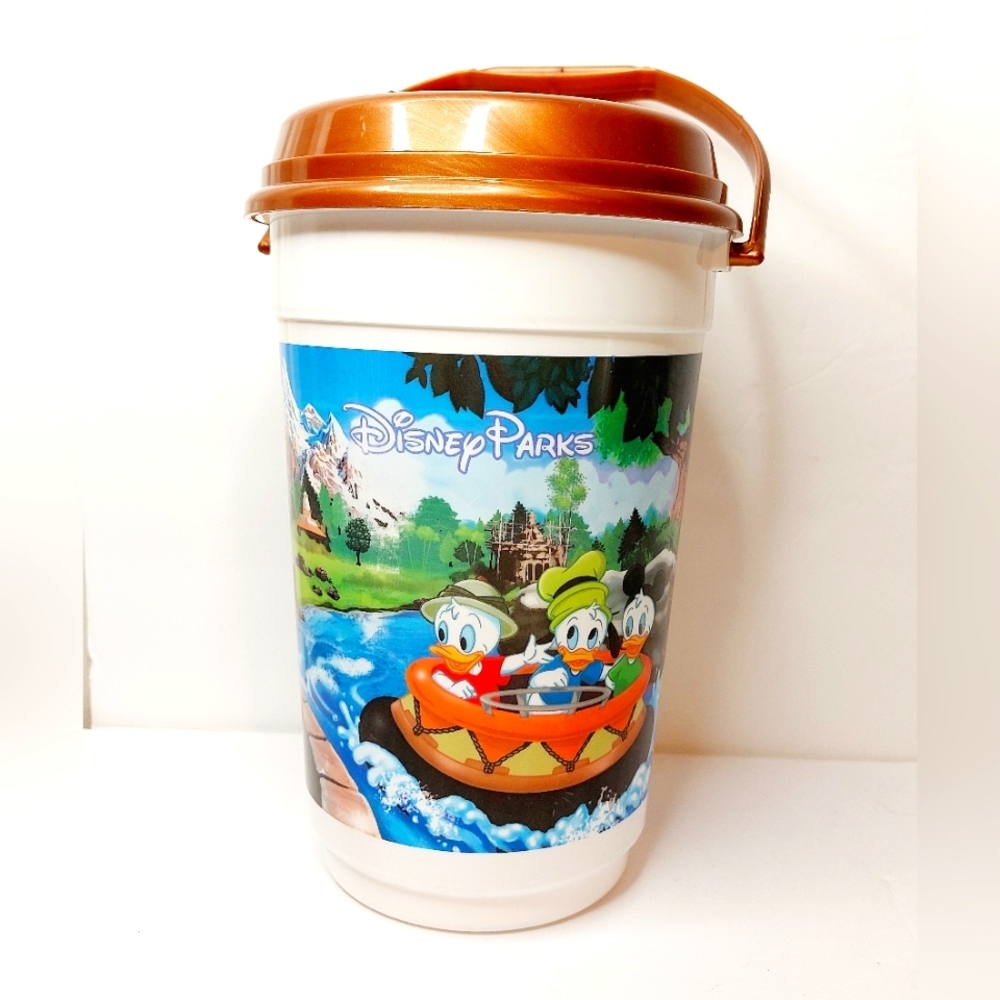 Vtg Disney Parks Mickey Minnie Huey‎ Dewey Louie Souvenir Popcorn Bucket w/ LID